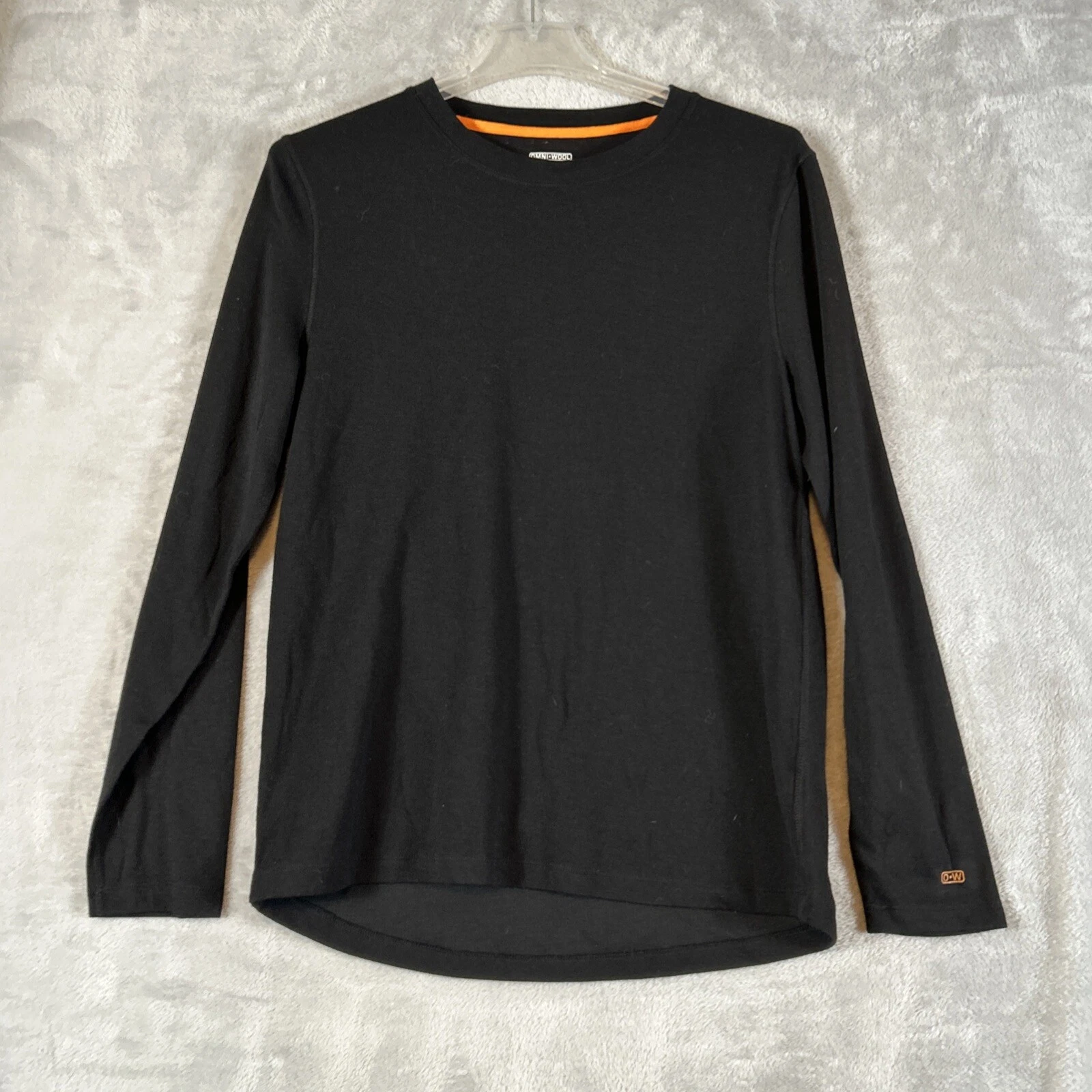 Omni Wool Black Wool Blend Base Layer Crewneck T-Shirt XL