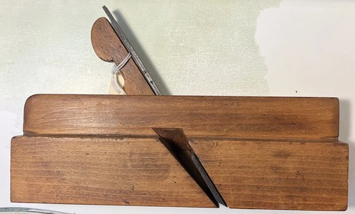 Antique Round Bottom Wood Plane Marked 