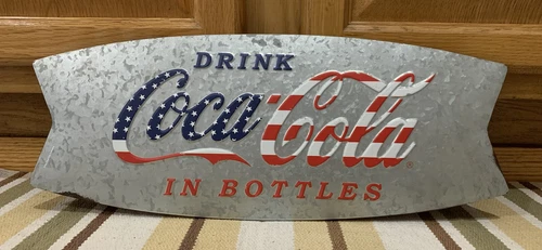 Coca Cola Metal Sign Drink Coke Bottle Vintage Style Garage Gas Oil Wall Decor