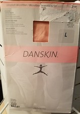 Danskin 387 Girls Size L Ballet Pink ultra soft Microfiber FootedTights