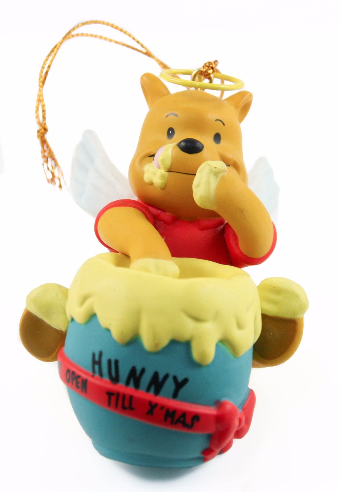 Plastic Winnie the Pooh Angel Christmas Tree Ornament Holiday Decor