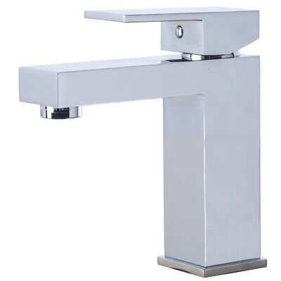 Contemporary Bathroom Vanity Sink Single Handle Lavatory Faucet Chrome Finish