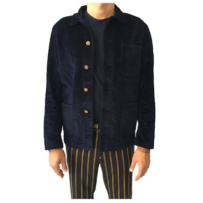 HAIKURE Herren Jacke Samt blau ELIAS VELVET PURE HEM09029 GF014 100% Baumwolle 