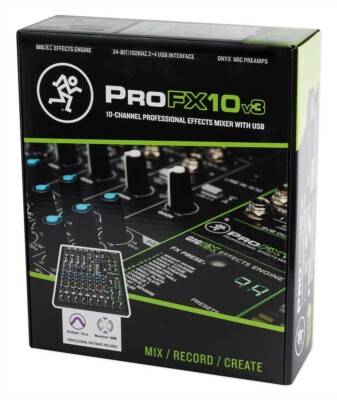 Mackie ProFX10v3 美品 完品 Mackie ProFX10v3 10-Channel Sound Reinforcement Mixer with