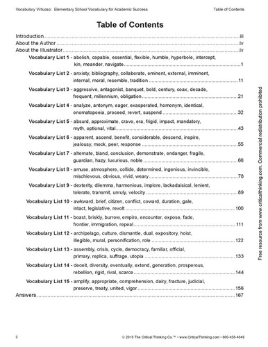Vocabulary Virtuoso: Elementary School Vocabulary for Academic Success (Gr. 4-5) - Picture 2 of 12