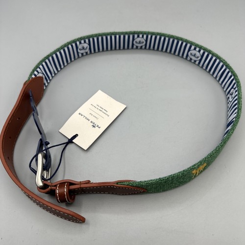 Peter Millar Youth Belt Size Large Green Crown Seal From Medinah Country Club - Picture 5 of 5