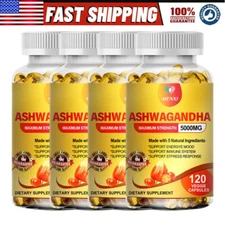 KSM-66 Ashwagandha - Anxiety Reduction & Energy Enhancement Vegan Formula 1-4PCS