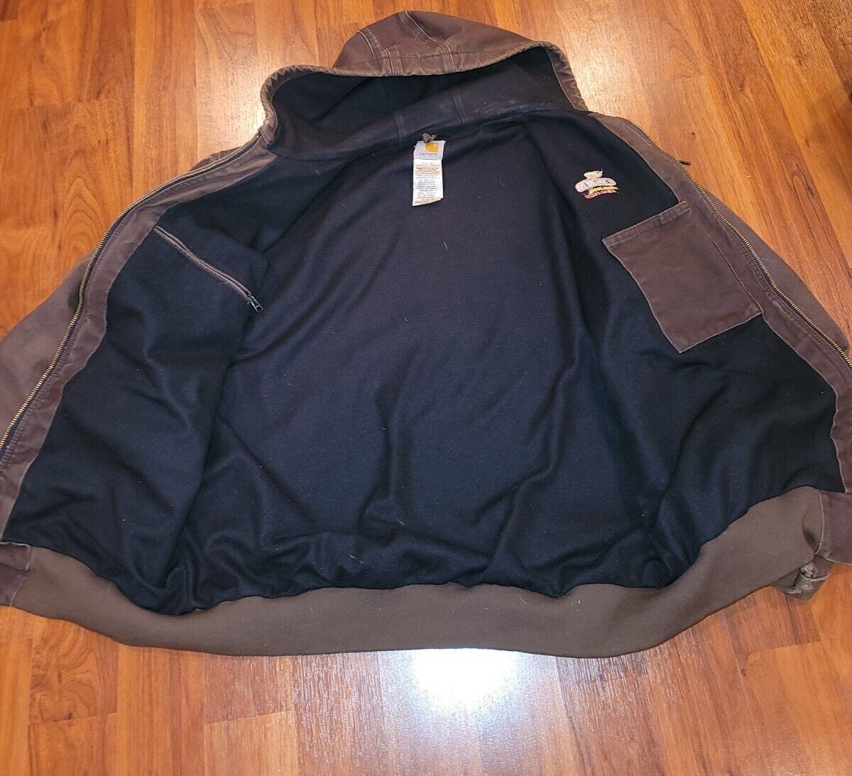 VTG Carhartt J25 DKB Mens XL-Tall Sandstone Hooded Work Duck VTG Carhartt J25 DKB Mens XL-Tall Sandstone Hooded Work Duck