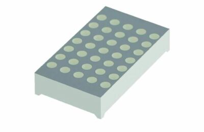 TA12-22SYKWA Punktmatrix LED Display, CA 7 x 5 Punktmatrix gelb 220 mcd 30,5 mm