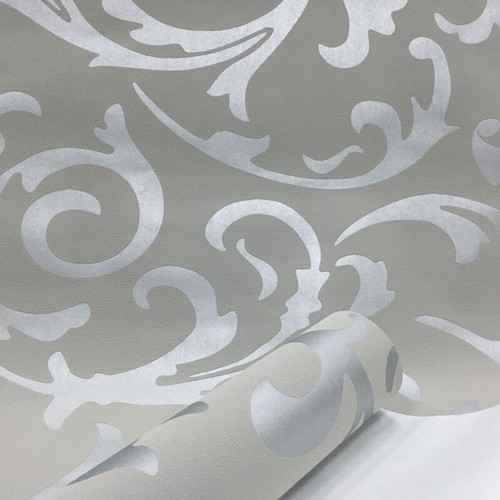 1M Metallic Textured Wallpaper Victorian Embossed Damask Roll Home Decor Floral - Picture 10 of 12