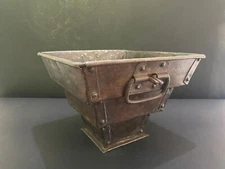 Old Vintage Rare Unique Handmade Rustic Iron Wood Burning Portable Firepot Stove