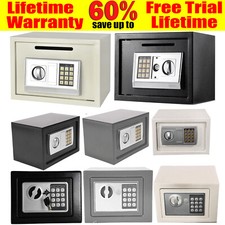 Steel Safe Security Home Office Money Cash Safety Box With Key Lock Furniture 