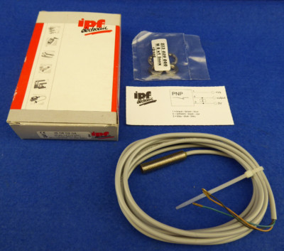 NEW Ipf Electronic IB080204 Inductive Sensor IB 05 02 04 10-30VDC, 200mA, M8x1
