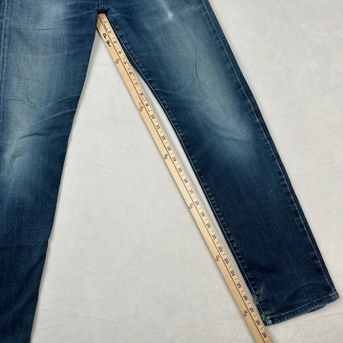 Jeans Levis para hombre 28x32 azul (se adapta a 27x29) 502 bigote desteñido desgastado premium - Imagen 5 de 15