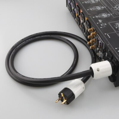 OFC with Silver Plated Power Cable US/EU Schuko Plug HIFI Audio Power Cord