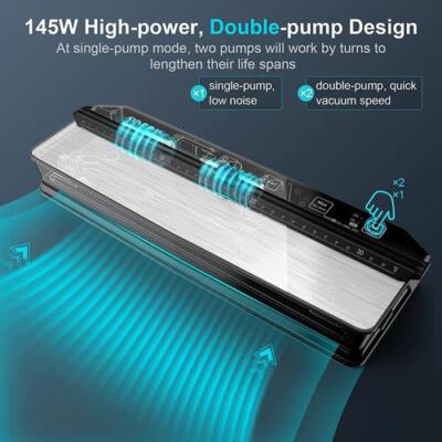 ALACRIS Vacuum Sealer Machine (Include 15 sealer bags) with 7mm