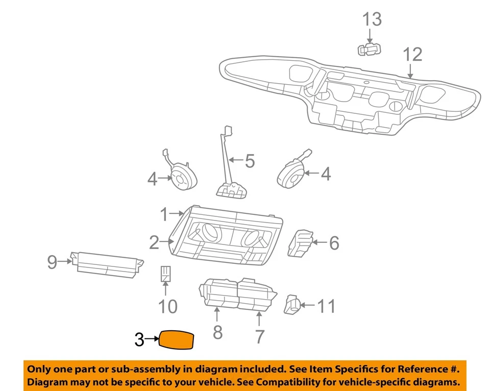Consola central superior delantera usada se adapta a: Volkswagen Routan 2010 techo delantero superior gr Foto 3 de 4