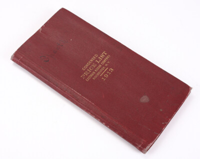 1913 EASTMAN KODAK CONDENSED PRICE LIST, SOME WEAR AND TEAR/cks/207956