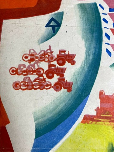 1980 Original Vintage Soviet Art Poster USSR Students and Workers Education Rare - Picture 8 of 11