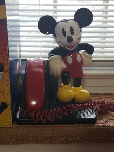 VINTAGE DISNEY MICKEY MOUSE AT&T CORDED TOUCH TONE TELEPHONE (With Box). - Picture 4 of 10