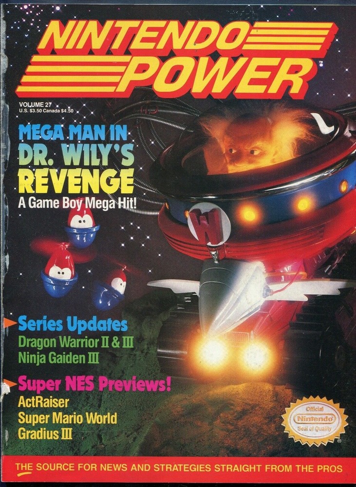 1991 Nintendo Power Vol 27 August Mega Man NES Dr Wily Issue