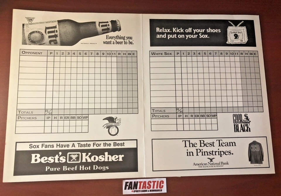 1993 Chicago White Sox Scorecard - Cover Robin Ventura - Image 2 of 3