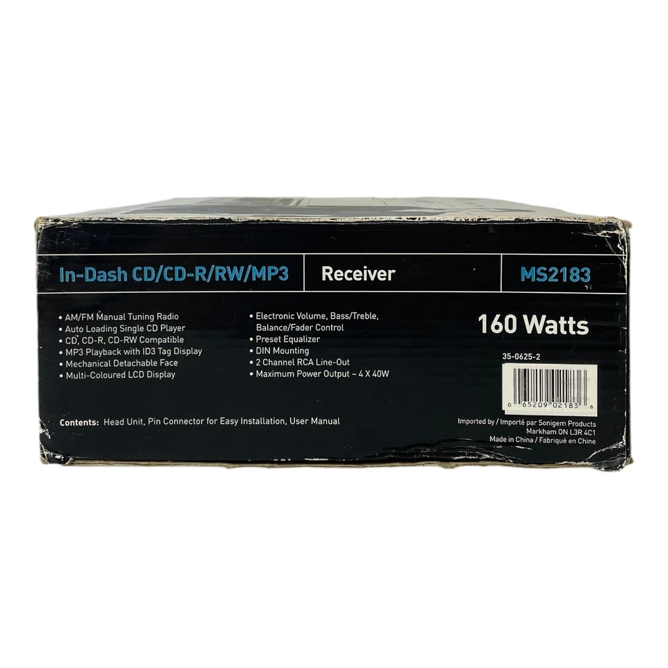 Receptor de CD/CD-R/RW/MP3 en tablero KOSS cara desmontable MS2183 160 vatios Foto 2 de 4