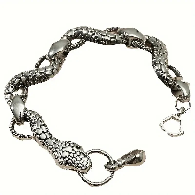925 Sterling Silver New Fashion Cobra Python Anaconda Giant