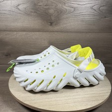 Crocs Echo Clog Moonlight Grey Yellow Shoes Slip On Mens Size 11 NEW w/Tags