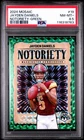 Jayden Daniels 2024 Panini Mosaic Rookie Notoriety Green Prizm #19 PSA 8.5