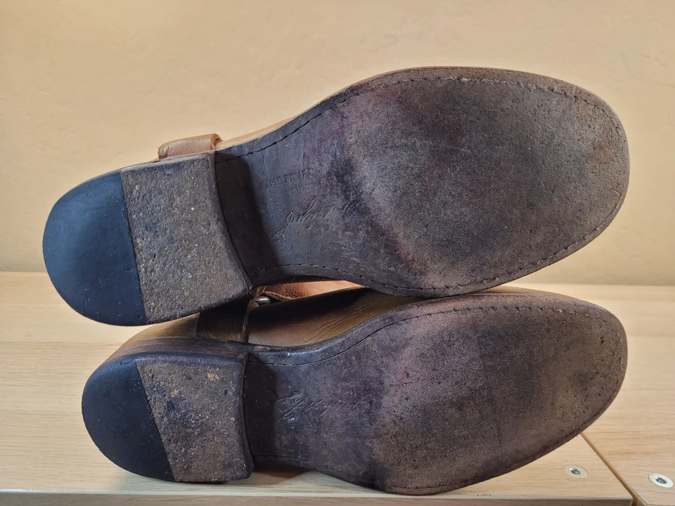 Botas de Equitação Frye Phillip Arnês Alto Couro Moto Equestre Zíper 76850 8.5B - Imagem 4 de 4