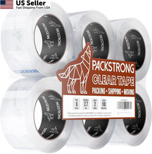 Packstrong Industrial Grade Clear Packing Tape 2" Wide x 2.7 Mil Thick, Gray