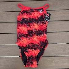 TYR DuraFast Elite Perseus Diamondfit One Piece Swim Women Red/black Size 30 New