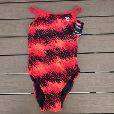 TYR DuraFast Elite Perseus Diamondfit One Piece Swim Women Red/black Size 30 New