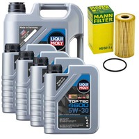 MotoröL Set 4600 5W-30 Liqui Moly 9 Liter + ÖLfilter FüR Opel Movano B 2.3 Cdti