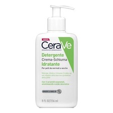 Detergente Crema-Schiuma Idratante CeraVe 236 ml per Pelli Normali e Secche, Det