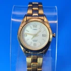 Vintage 2003 Timex Indiglo 24mm Gold Tone Women's Quartz Watch Smoke Crystal
