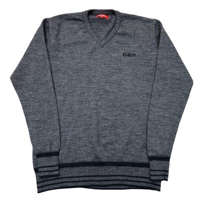 Kickers Grey Knit Jumper Long Sleeve Pullover Mens Large