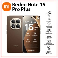 Xiaomi Redmi Note 15 Pro Plus 12GB 512GB BROWN Dual SIM Android Cell Phone
