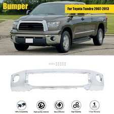 Chrome Split Front Bumper Face Bar For Toyota Tundra 2007-2013 W Sensor Holes Chrome Split Front Bumper Face Bar For Toyota Tundra 2007-2013 W Sensor Holes