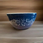 Vintage Pyrex Colonial Mist #402 Mixing Bowl Blue w/White Flowers 1.5 Qt.