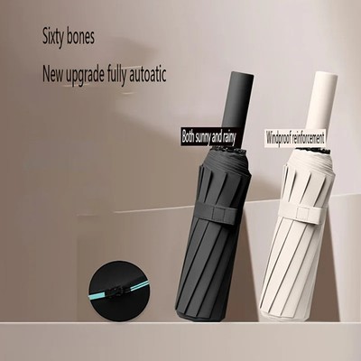 108cm/42.52in Top-quality 60-Bone Umbrella Men Rain Woman Windproof Large Sun 