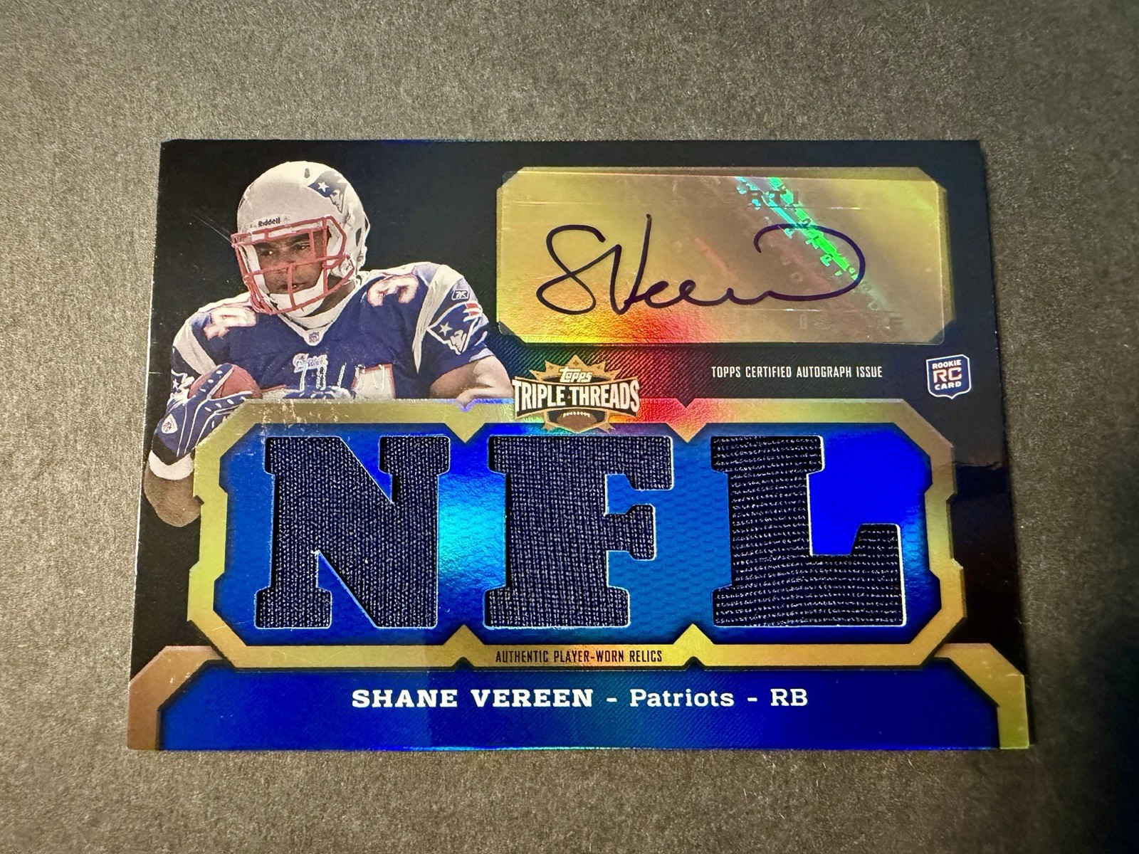 Stevan Ridley Topps Rookie Patch #SR Base