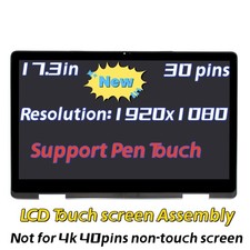 7WK01 Dell Inspiron 17 7786 2-in-1 17.3 FHD Touchscreen LCD with Digitizer Glass