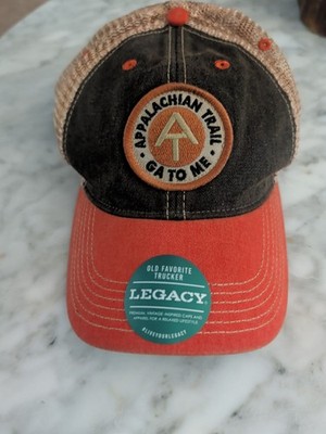 Appalachian Trail Trucker Cap Hat Orange Grey Zephyr SnapBack Adjustable New