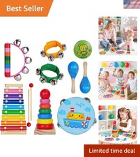 Bright and Fun Musical Instruments for Toddlers - Gift Set with Carrying Bag