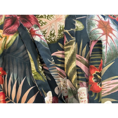 Indigo Collection Tropical Flower Palms Curtains Panels HAWAIIAN FLORAL Colorful - Picture 15 of 18