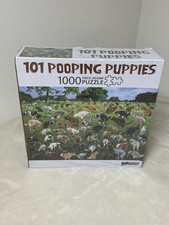 Funwares 101 Pooping Puppies 1000 Piece Jigsaw Puzzle Gag Gift Dog Lover Sealed