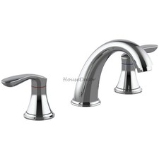 Household Double Handles 3 Hole Bathroom Sink Mixer Taps Hotel Wash Basin Faucet