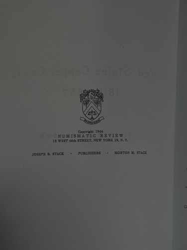 United States Copper Cents 1816-1857 by Howard R. Newcomb. Paperback Reprint - Foto 3 di 3